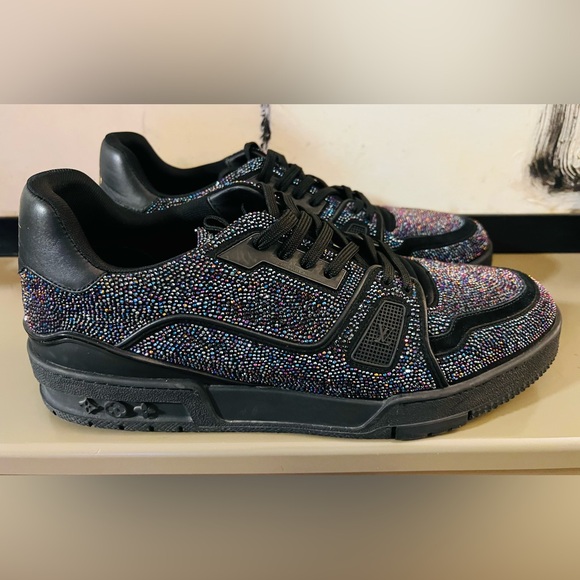 2021 Louis Vuitton Trainer 'Black Rhinestones size 11 - Picture 4 of 10